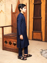 Shahjahan - Boski Navy Blue Kurta Trouser - 2 Piece